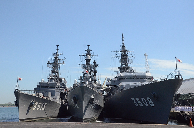 Los navíos “Kashima”, “Shimayuki” y “Yamagiri” atracaron en el muelle de la Empresa Portuaria Quetzal de Guatemala.