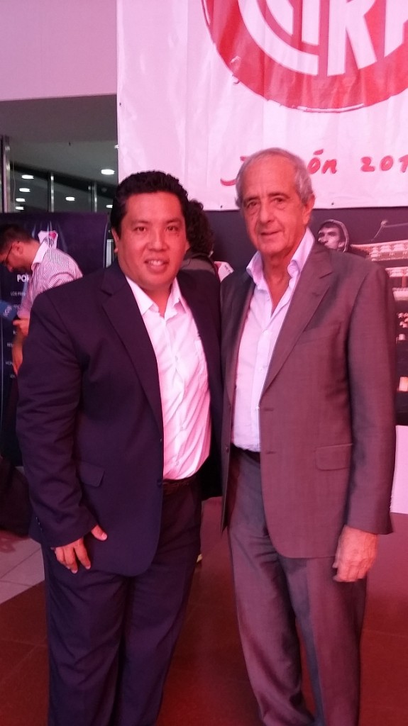Sergio con D'Onofrio, el presidente de River Plate.