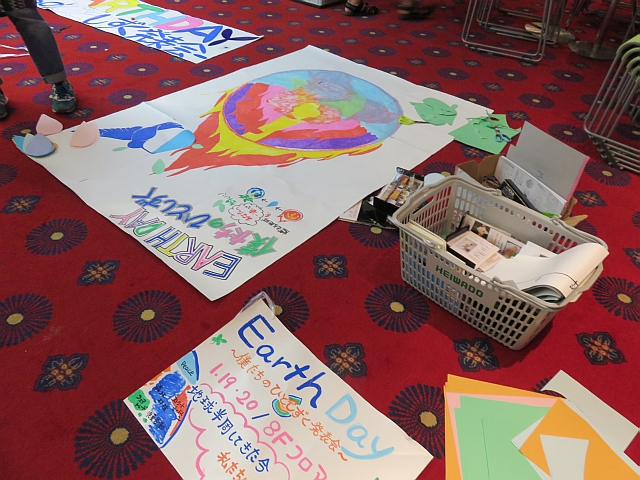 El material que los participantes prepararon para el Earth Day.
