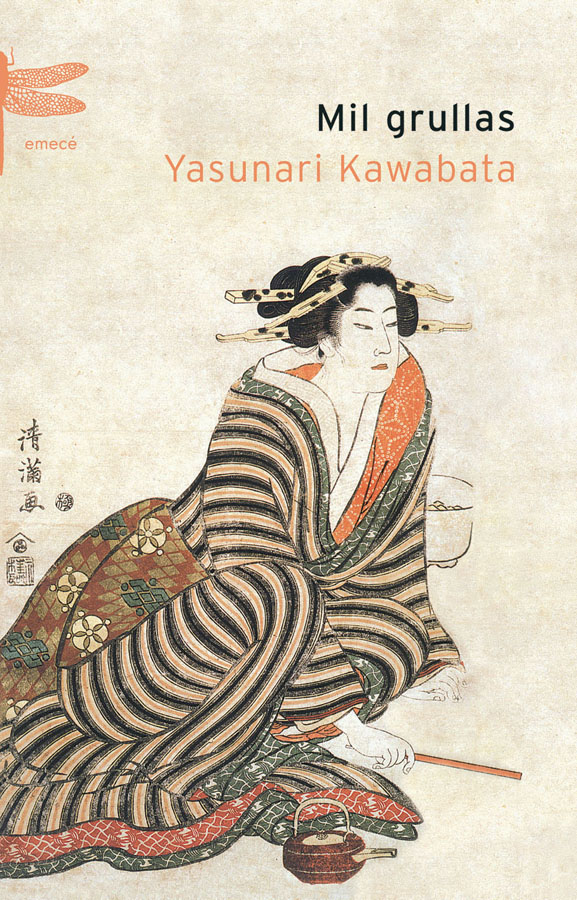 Tapa de la obra de Kawabata, “Mil grullas”, edición emecé.