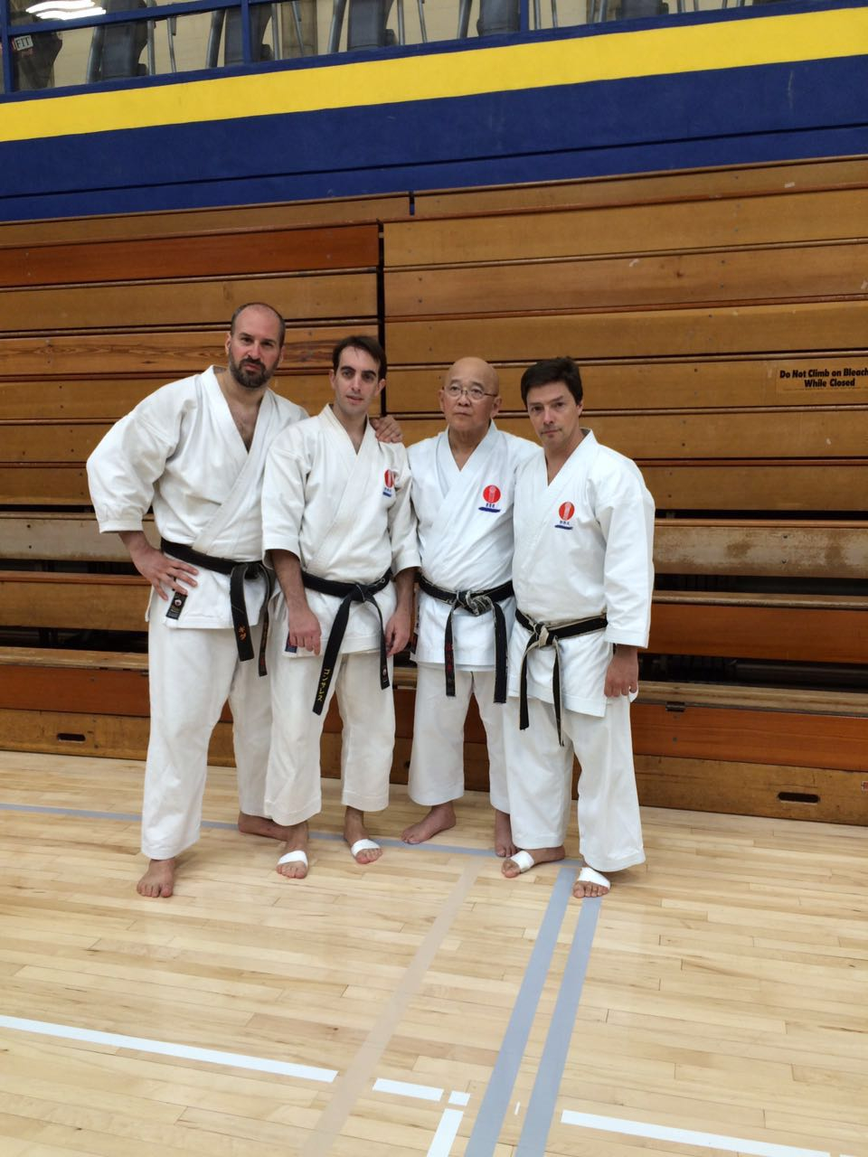 Danilo Guida, Hernan Gonzalez y Saporiti Sensei junto a Sakumoto Sensei.