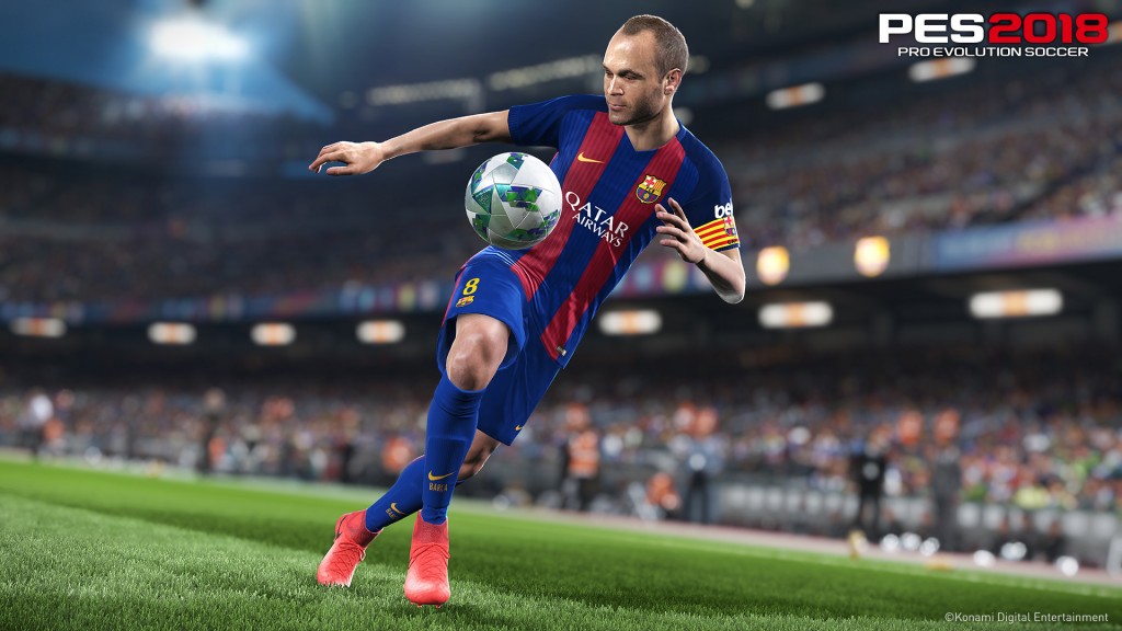 Andrés Iniesta (FC Barcelona) visto dentro del juego. ©Konami Digital Entertainment. 