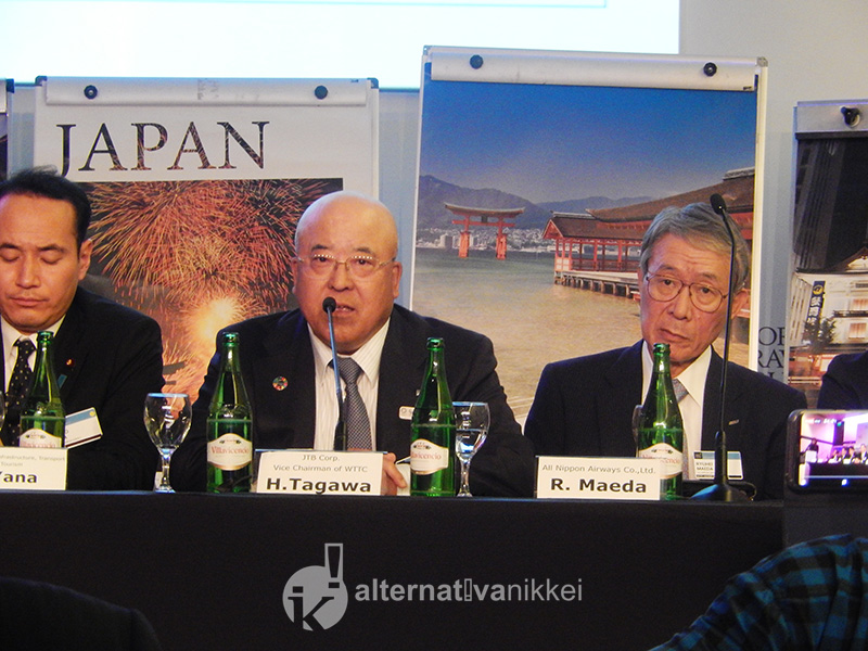 Congreso anual del World Travel & Tourism Council (WTTC). Japan Updates Conference. Palabras del Sr. Hiromi Tagawa, Presidente de la Junta JTB Corp. Foto: M.Laura Martelli.